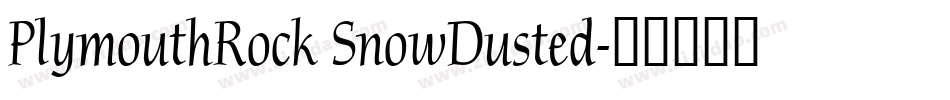 PlymouthRock SnowDusted字体转换